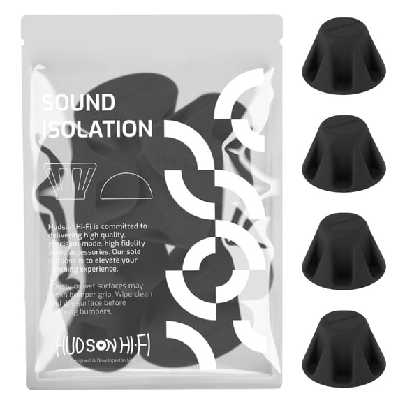Isolation Feet Hudson Hi-Fi Bigfoot 1.5 pulgadas, paquete de 4 unidades, goma