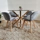 thumbnail image 3 of Comedor Mesa Warwick Vidrio 120cm + 4 Sillas Mariposa Velvet Gris, 3 of 3