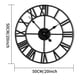 thumbnail image 2 of Reloj De Pared Grande Redondo Moderno De Metal Negro 50 Cm, 2 of 9