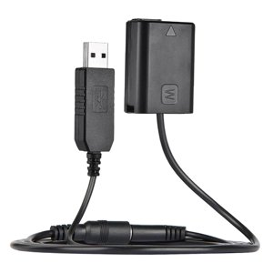 Magideal - Adaptador De Batería Simulada Np- Kit De Acoplador De Cc Usb Adaptador De Corriente Usb 5V 2A Reemplazo Del Para A5100 A6300 A6000 A