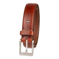 Cinturón De Vestir De Cuero Bronceado Para Hombre Con El Logotipo De Tommy Hilfiger