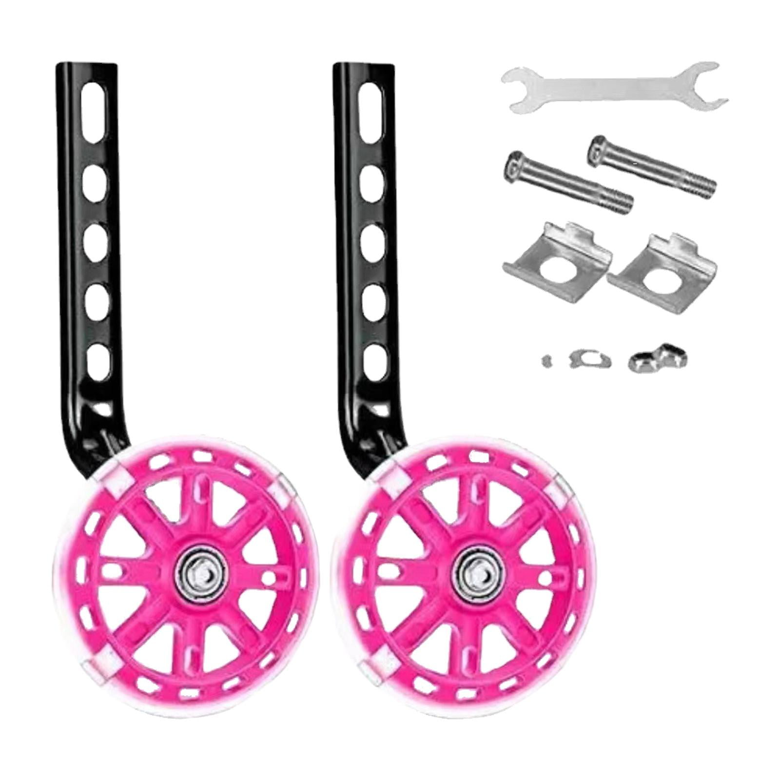 Magideal - Ruedas De Entrenamiento Para Bicicleta Para Niños, Ruedas Auxiliares, Soporte De Bicicleta Universal Práctico, Ruedas Traseras, Estabilizadores Ajusta Rosa