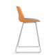 thumbnail image 2 of Taburete alto modelo Lian Naranjo, asiento Tapizado gris, 2 of 2