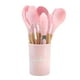 thumbnail image 1 of Set De 12 Utensilios De Cocina De Silicona Mango De Madera ROSADO, 1 of 4