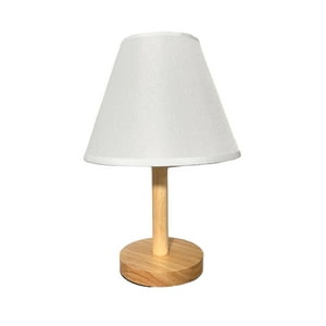 Oem - Lampara De Velador Lampara De Mesa Madera Clasica Bl