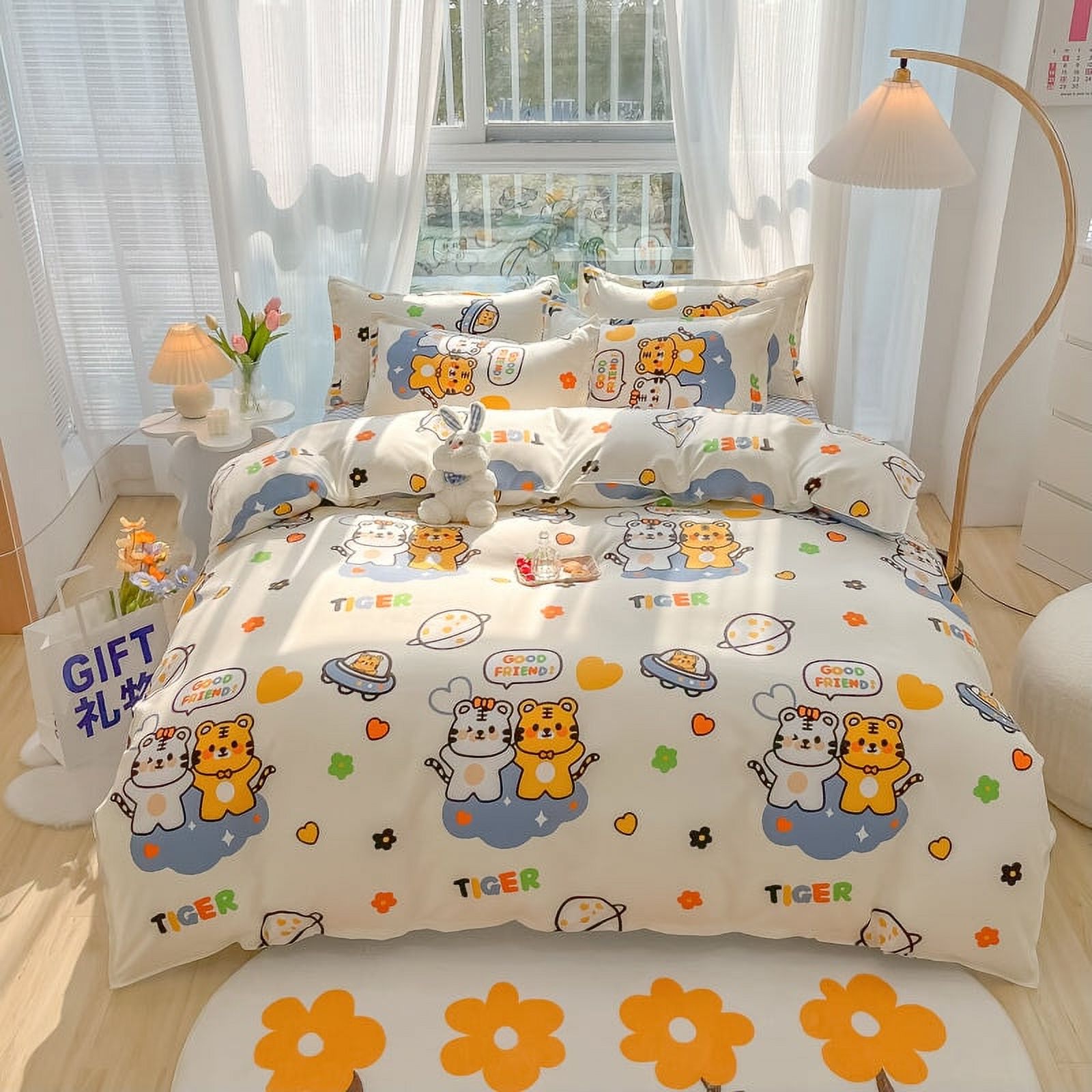 Milsleep - Juego De Cama De Poliéster 120Gsm Tiger Friends
