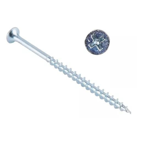 Ferreplus - Tornillo Volcanita Rosca Madera Crs Zinc 8 X 3 - 250 Unidades