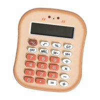 Magideal - Calculadora Pequeña Portátil De Bolsillo Básica Con Pantalla De 12 Dígitos Y Teclas Grandes De Silicona Silenciosas Adecuada Para Estudiantes Oficina Color Caramelo