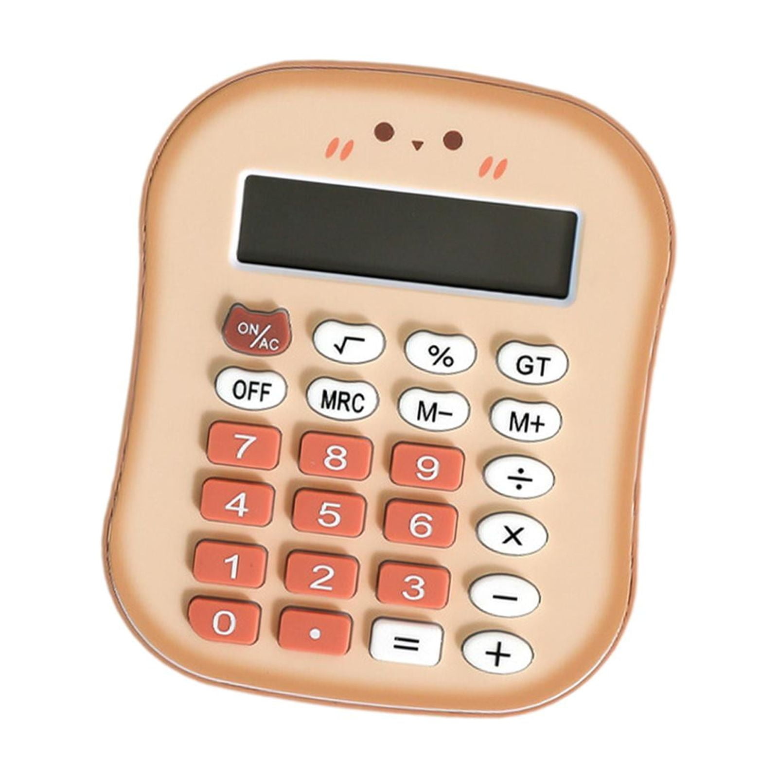 Magideal - Calculadora Pequeña Portátil De Bolsillo Básica Con Pantalla De 12 Dígitos Y Teclas Grandes De Silicona Silenciosas Adecuada Para Estudiantes Oficina Color Caramelo