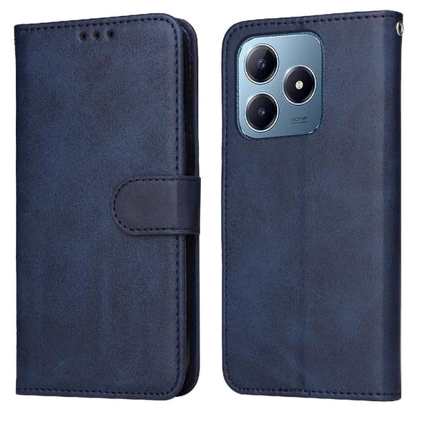 Funda Billetera para Realme C61 con Porta Tarjetas y Soporte Ajustable Azul