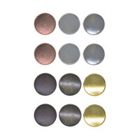 Magideal - 12X Broches Broche Disco Base Disco/Bandeja Plana En Blanco/Bandeja De Bisel Broche Para Joyería Artesanía Fabricación Accesorios Decoración, Insignia