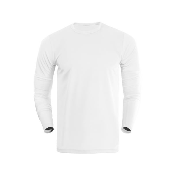 Polera Manga Larga Deportiva Dryfit Talla L Blanco