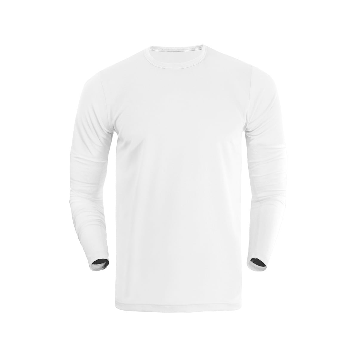 Broskis - Polera Manga Larga Deportiva Dryfit Talla L Blanco