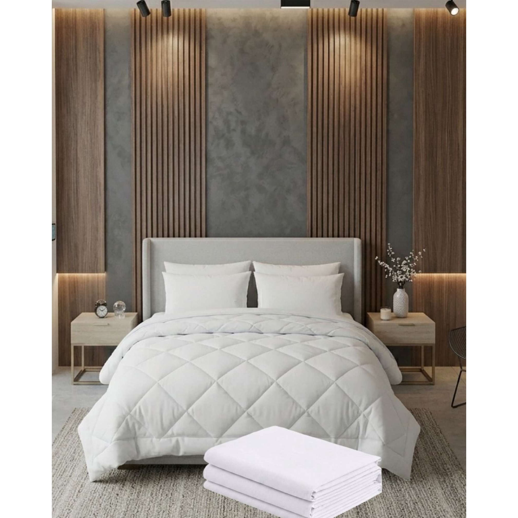 Rouss - Set Sábanas Mas Plumón Nordico 2 Plazas Blanco 200cm X 230 Cm