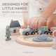 thumbnail image 4 of Set de tren Comfy Cubs de madera de 30 piezas para niños pequeños de 1 año o más, 4 of 7