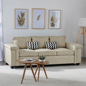 Muebles Cottoni - Sofá 3 Cuerpos Sicilia Tela Beige