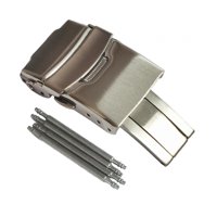 Magideal - Cierre De Reloj, Hebilla De Reloj, Hebilla De Buceo, Hebilla Deslizante Plegable De Repuesto Con Botón Pulsador, Cierre Plegable De Mariposa Con Hebil