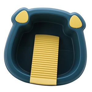 Magideal - Práctico Lavabo De Tabla De Lavar, Compacto Con Tabla De Lavar Integrada, Lavado A Mano Lindo, Tabla De Lavar De Ropa Liviana, Para Pantalones De Casa Azul