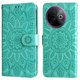thumbnail image 2 of Funda tipo cartera FOXDOCK para Vivo Y39 5G , diseño girasol en relieve, cuero PU, cierre magnético, soporte y tarjetero, 2 of 5