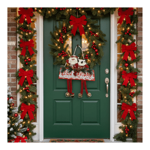 Genérico - Colgante Adorno Navideño Para Puerta De Navidad Reno Navidad 2025