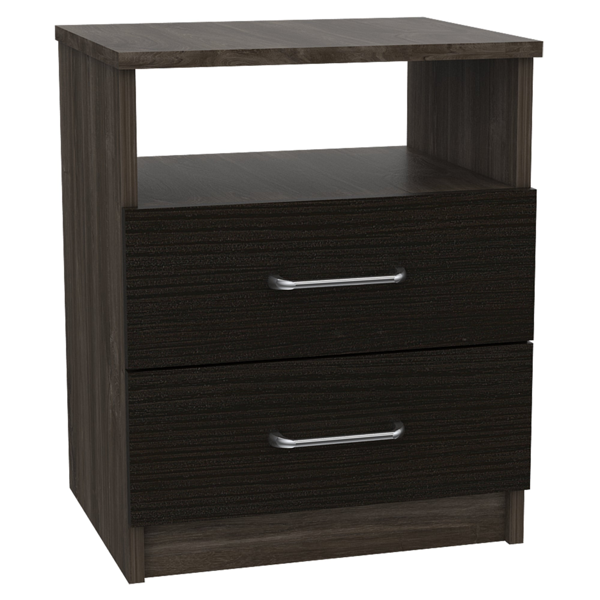 Fmfurniture - Velador 2 Cajones Fm-025n - Negro