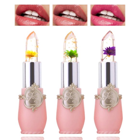 Labial BKPPLZP 3 Pack Flor de Cristal Cambia Color