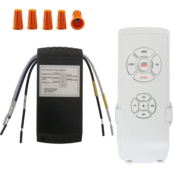 Kit de control remoto para ventilador de techo Taigeguang, 3 velocidades y 4 temporizaciones