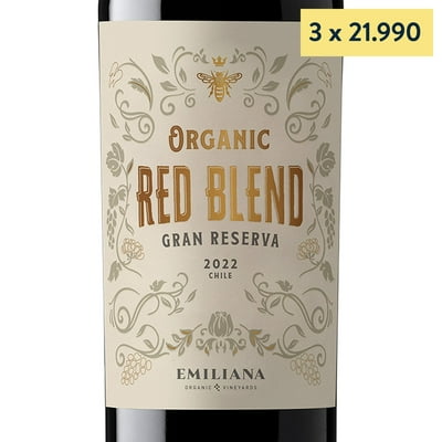 Vino Tinto Red Blend Gran Reserva 13.9° Botella 750 Ml Viñedos Emiliana