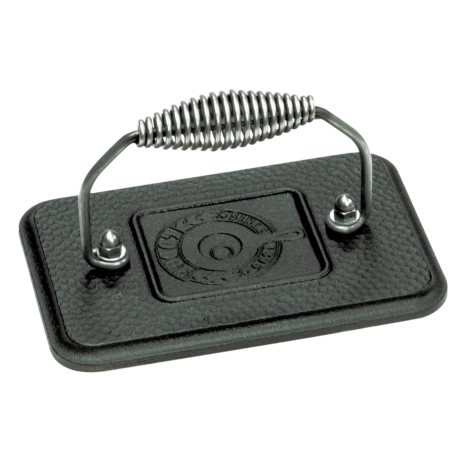 Grill Press Lodge, Hierro Fundido Presazonado, 11,4 X 17,1 Cm, Color Negro