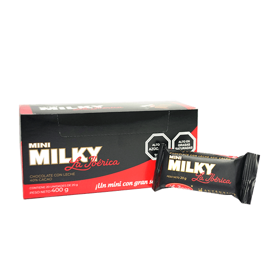 Chocolates La Ibérica - Pack X20 Chocolate En Barra Mini Milky Con 40% Cacao 20g La Ibérica