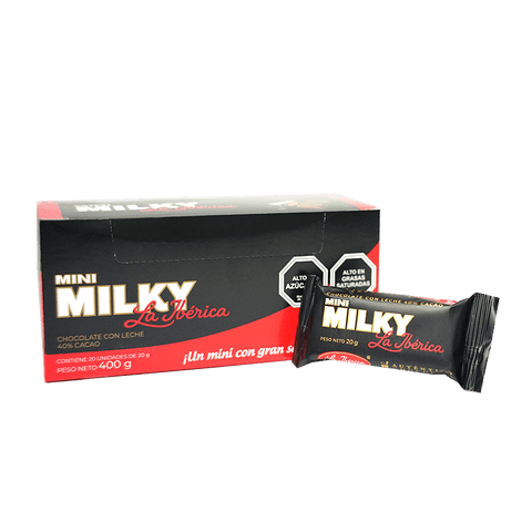 Chocolates La Ibérica - Pack X20 Chocolate En Barra Mini Milky Con 40% Cacao 20G La Ibérica