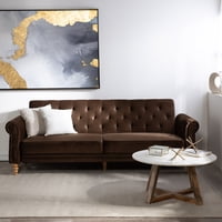 Daniels - Sofá Futón 3 Cuerpos Clásico Milán Café Eg2025Br