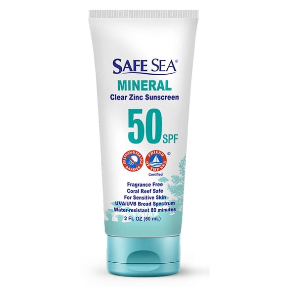 Protector solar Safe Sea Zinc Oxide SPF50 60 ml para rostro y cuerpo