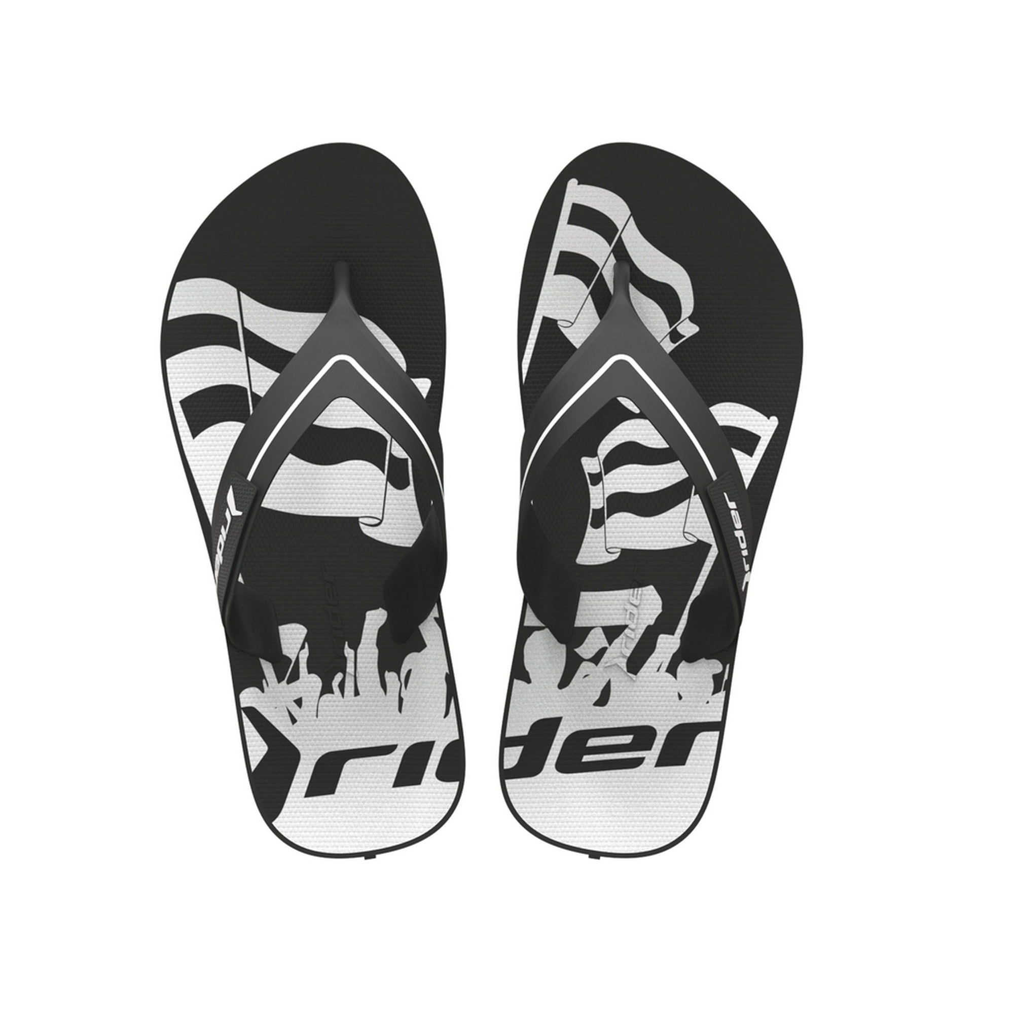 Sandalia Hombre Negro/blanco Strike Rider