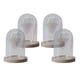 thumbnail image 1 of 4 Piezas De Vidrio Cloche Dome Clear Holder Tabletop Ornament Mini Bell Jar Dome Light Brown, 1 of 5