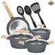 thumbnail image 1 of Bateria Cocina Aluminio Granito Antiadherente Cacerolas 10pcs Marengo, 1 of 9