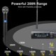 thumbnail image 3 of Sistema de micrófono inalámbrico innopow Dual UHF Metal 150-200 pies, 3 of 6