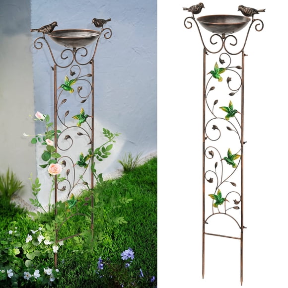 Bañera para Pájaros SUNNYPARK 110 cm Metálica con Enrejado para Exterior