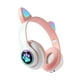 thumbnail image 4 of Auriculares Con Orejas De Gato Para Juegos Con Iluminación RGB Para Teléfonos, PC, Tableta, Rosa Y Blanco, 4 of 5