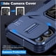 thumbnail image 2 of Funda Armada para iPhone 15 Pro Max con Tapa Deslizante y Soporte Magnético Giratorio Azul, 2 of 5