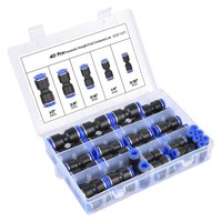 Ioensy - 40X Conectores De Empuje Rectos, Accesorios De Línea De Aire, Juego De Conectores De Tráquea