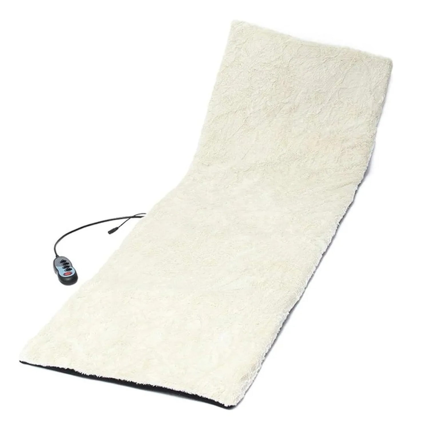 Genérico - Colchoneta Masajeadora Espalda 9 Puntos Con Calor Blanco Negro