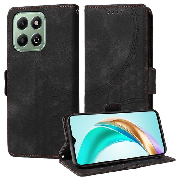 Carcasa FOXDOCK Honor X6B 4G de cuero PU, diseño acolchado clásico, protección contra caídas y rayones