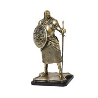 Magideal - Escultura De Caballero, Adorno De Mesa Vintage, Retro, Estatua Creativa, Figura De Caballero Para Gabinete, Escritorio De Oficina, Chimenea, , Oro