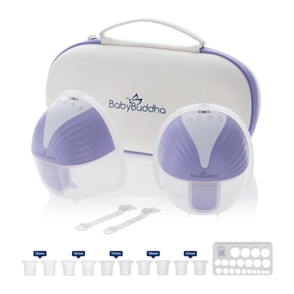 Extractor de Leche Doble BabyBuddha® Wereable Portátil con Bolso y Kit de Medición