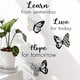 thumbnail image 1 of 1pc Black And White Butterfly English Phrase Inspirational Wall Sticker For Any Combination, Cartoon Painting Butterfly PVC Wall Sticker, For Home Living Room Bedroom Wall Decor, 1 of 4