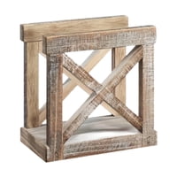 Magideal - Caja De Papel Para La Mesa Del Comedor, Servilletero Rústico De Madera Flameada, Dispensador De Papel De Seda Con Aspecto Usado Para La Mesa, Hogar, C