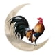 thumbnail image 3 of Creativo Gallo Metal pared arte escultura adorno colgante cartel colgante ilustraciones para cocina Patio exterior decoración para hogar 30 centimetros, 3 of 5