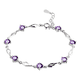 thumbnail image 1 of Pulsera de plata fina 925 amatista +caja redonda Lila #10, 1 of 3