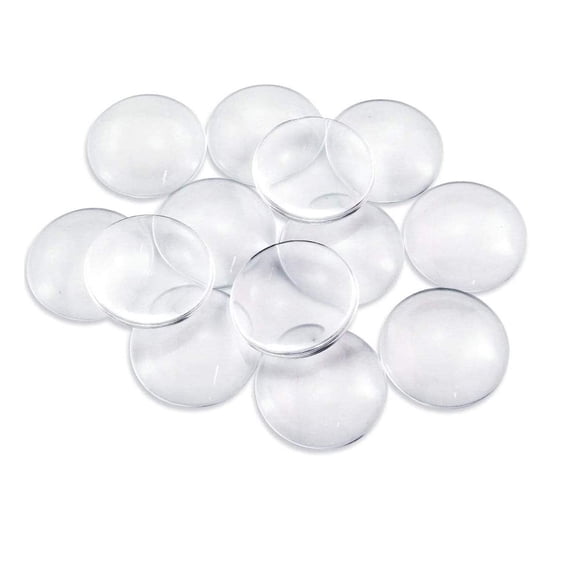 Cúpula de vidrio cabujón Faxco 40 mm 30 piezas transparente plana